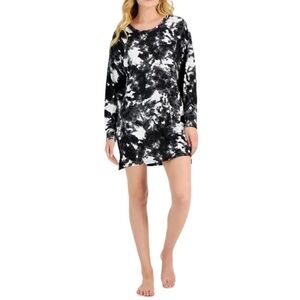 Jenni Super Soft Sleep Shirt White Black Grey Small New